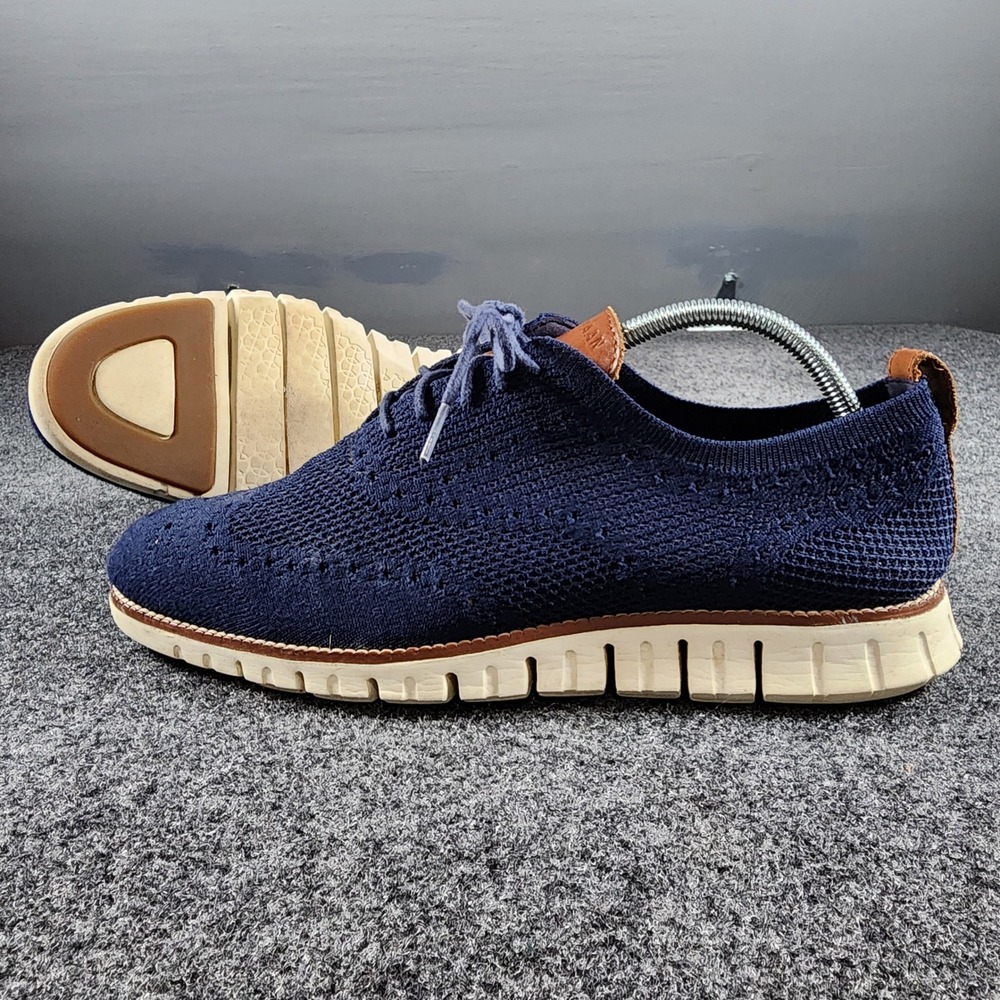 Cole Haan Zerogrand Stitchlite Oxford Mens 9.5 Navy Blue Wingtip C24947